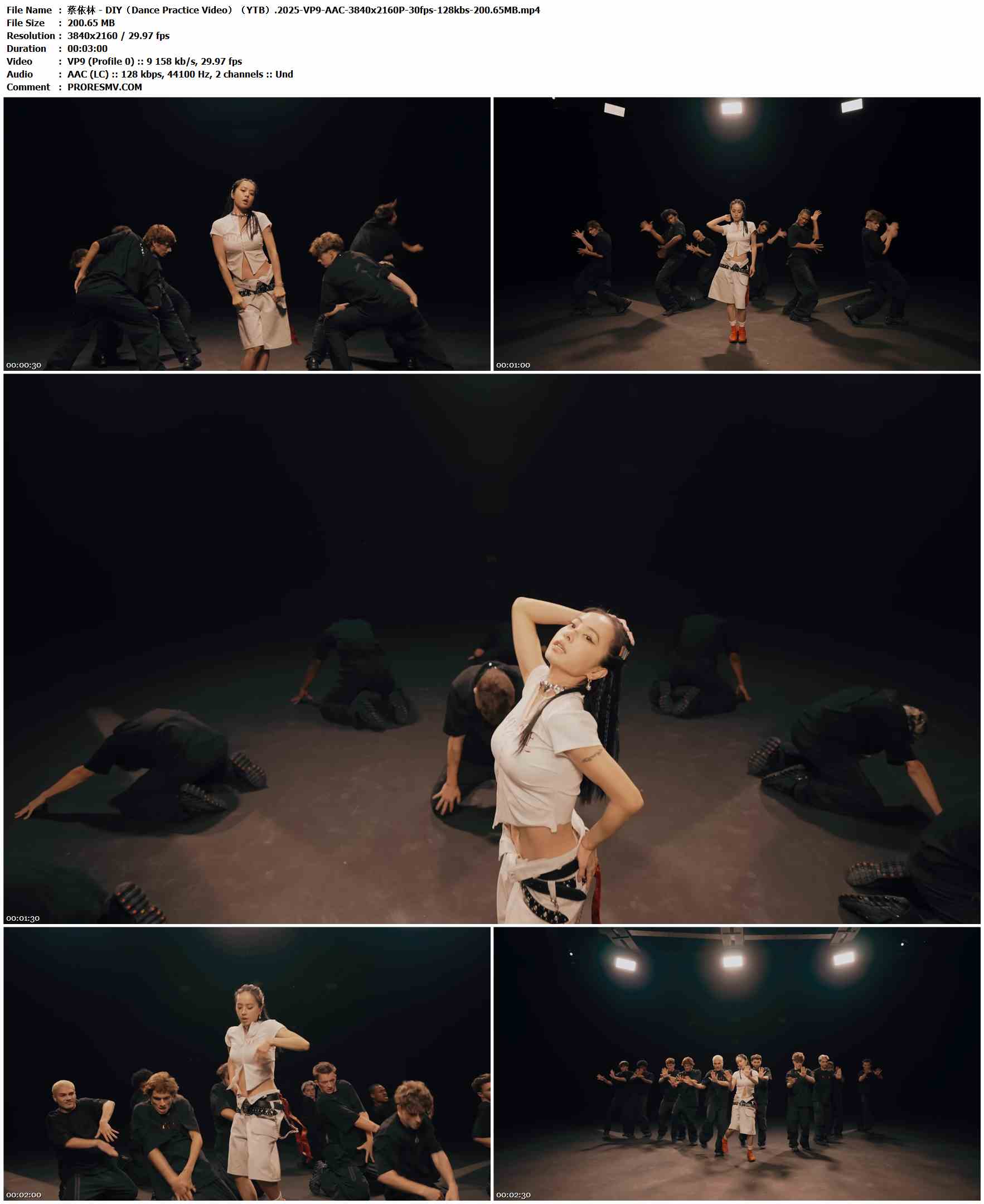 蔡依林 - DIY（Dance Practice Video）（YTB）.2025-VP9-AAC-3840x2160P-30fps-128kbs-200.65MB官方MV_高清MV